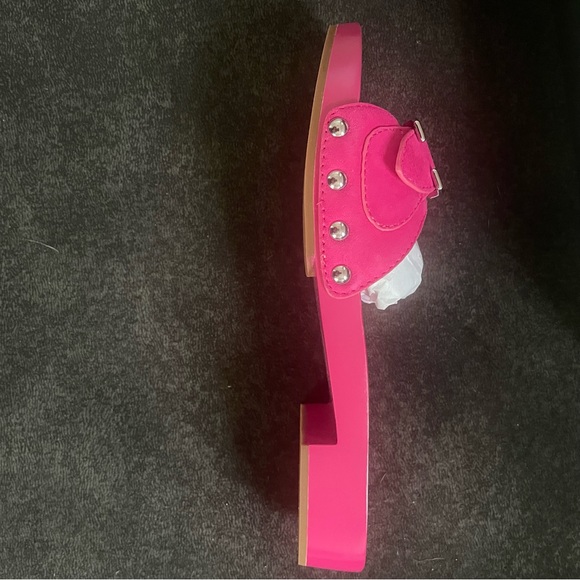 New with Box Coach Bleeker Suede Sandal shocking pink women’s sz 7 - Picture 10 of 16